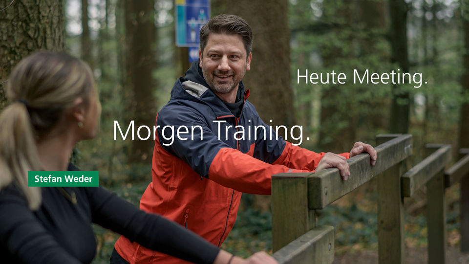 Heute Meeting. Morgen Training. Personalwerbung mit Stefan Weder