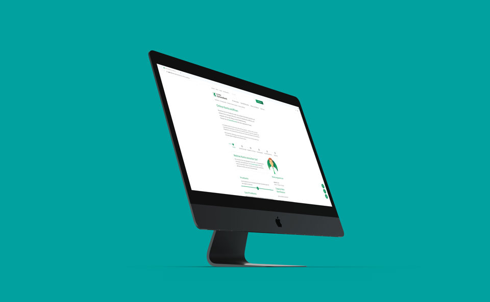Bildschirm mit geöffneter Webseite zur online Kontoeröffnung bei der St.Galler Kantonalbank