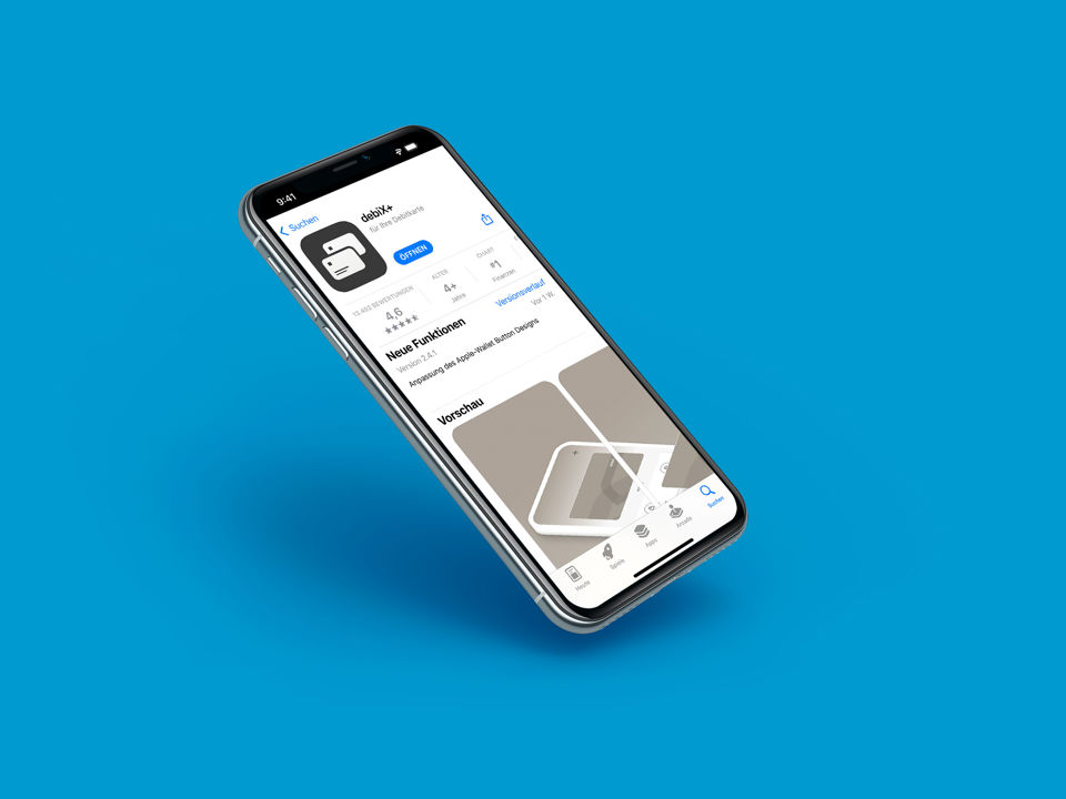 Debix+ App im Store zur Installation auf einem Smartphone
