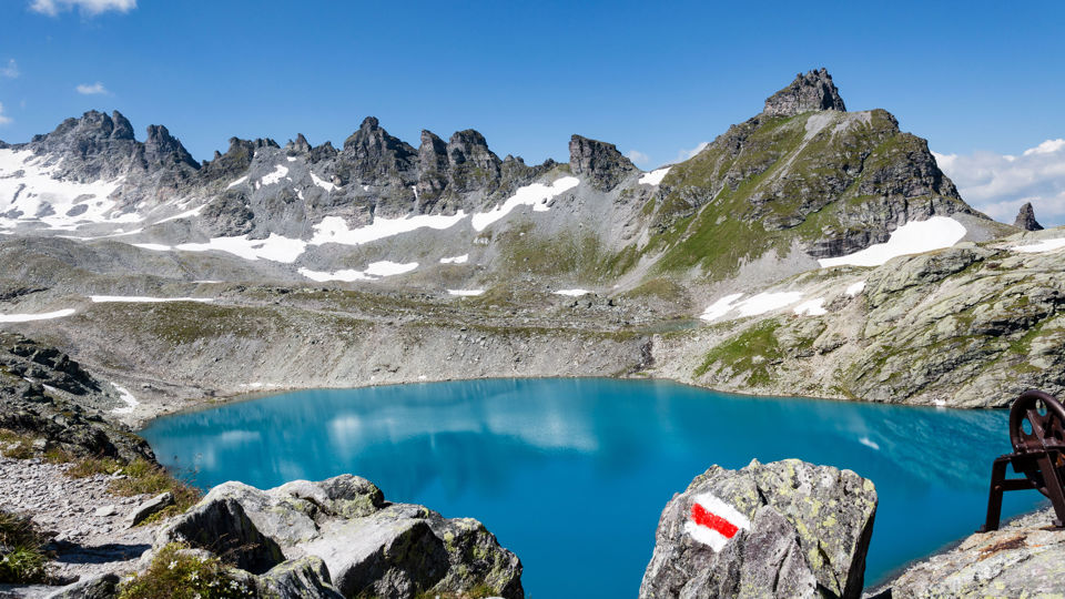 Wildsee entlang der 5-Seen-Wanderung am Pizol