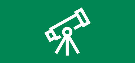 Grünes Icon - Fernglas