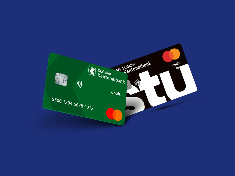 Debit Mastercard und Stu der St.Galler Kantonalbank